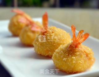 黄金土豆芝士虾球的做法步骤：17