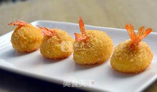 黄金土豆芝士虾球的做法步骤：18