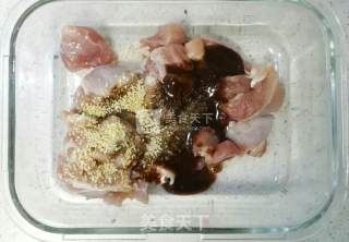 无油黑椒烤鸡米花的做法步骤：5