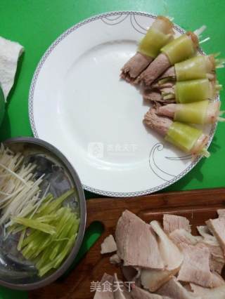 翡翠蒜泥白肉的做法步骤：7
