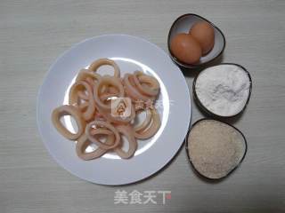无油版鱿鱼圈的做法步骤：1