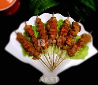 吮指烤鸡肉串的做法步骤：7