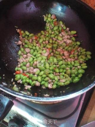 肉末烧毛豆的做法步骤：7
