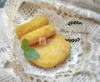 面包糠煎糯米饼的做法步骤：10