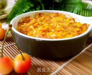 芝士焗南瓜的做法步骤：7
