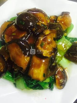 香菇趴油菜的做法步骤：6