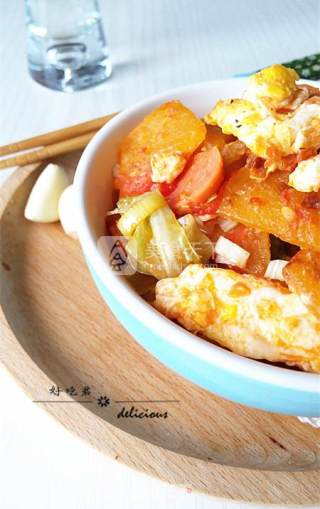 番茄烩烙饼的做法步骤：14