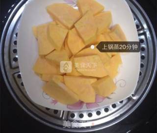 婴儿宝宝辅食——红薯泥米糊的做法步骤：3