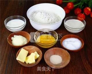 蔓越莓椰香面包的做法的做法步骤：1