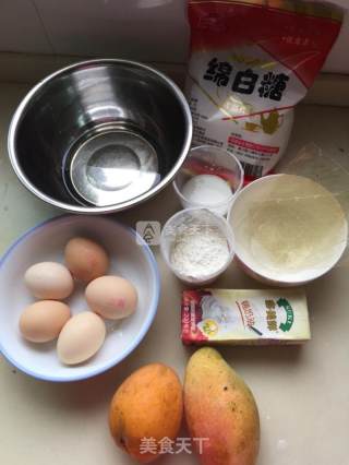 芒果慕斯蛋糕的做法步骤：1