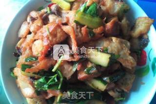 豆腐包炒鱼片的做法步骤：11