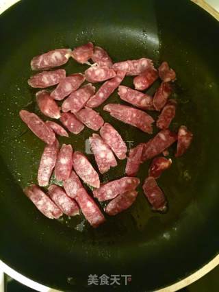 腊肉菜花的做法步骤：3