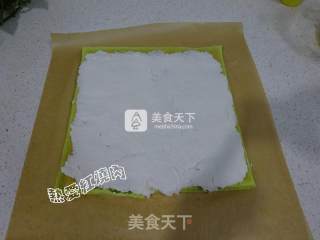 菠菜山药泥蛋糕卷的做法步骤：17