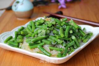 蒜泥粉丝拌豇豆的做法步骤：8