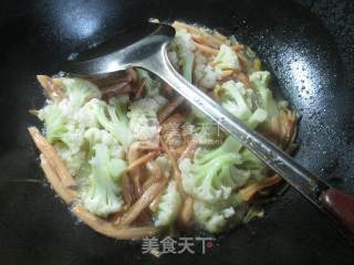 黄花菜炒花菜的做法步骤：6