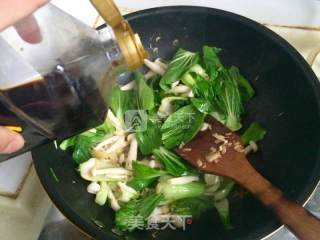 白玉菇炒青菜的做法步骤：10