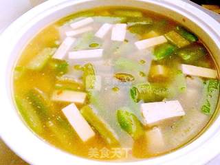 丝瓜皮蛋豆腐汤的做法步骤：12