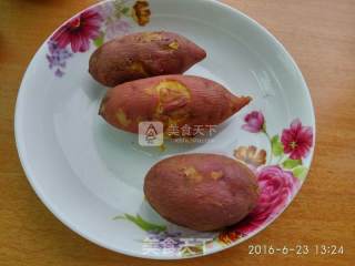 奶油芝士焗红薯的做法步骤：2
