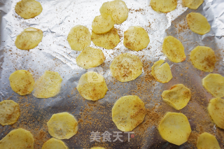 孜然烤薯片的做法步骤：8