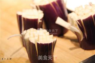 素心居静快乐美味素菜茄子素菊花鱼的做法步骤：3