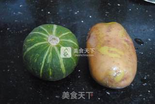 芝士南瓜土豆泥的做法步骤：1