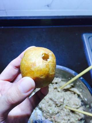面筋塞肉的做法步骤：2