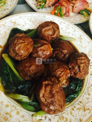 面筋塞肉的做法步骤：5