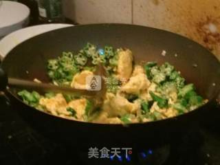 秋葵炒鸡蛋的做法步骤：11