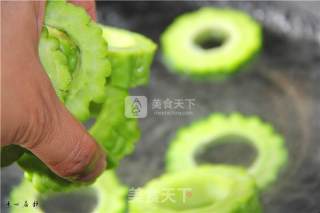 素心居静苦瓜酿紫薯清凉一夏的做法步骤：5