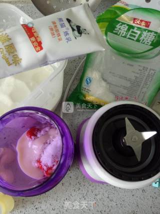 水果酸奶雪糕的做法步骤：2