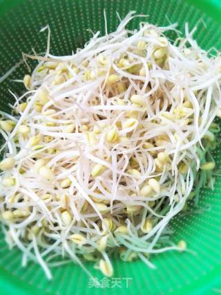 鸡丁炒豆芽的做法步骤：1