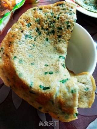 韭菜鸡蛋煎饼的做法步骤：6