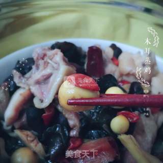 木耳蒸鸡的做法步骤：7