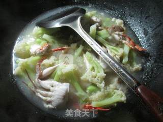 毛豆螃蟹花菜羹的做法步骤：8