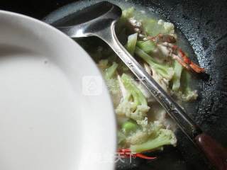 毛豆螃蟹花菜羹的做法步骤：9