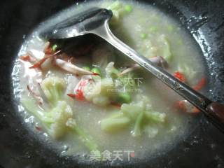 毛豆螃蟹花菜羹的做法步骤：10