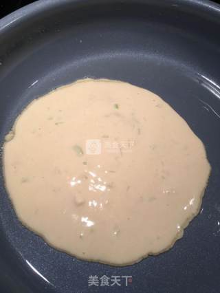 快手早餐——筋道的香葱鸡蛋饼的做法步骤：2
