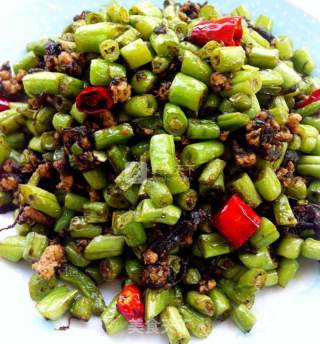 榄菜肉末四季豆的做法步骤：4