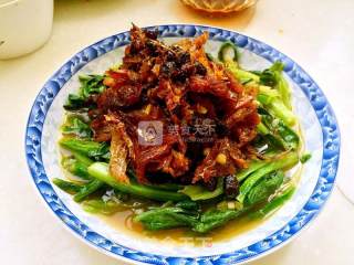 豆豉鲮鱼油麦菜的做法步骤：10