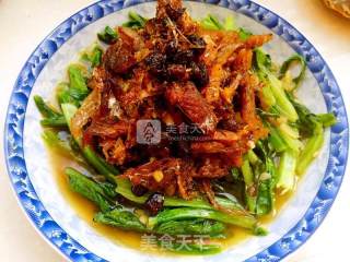 豆豉鲮鱼油麦菜的做法步骤：11