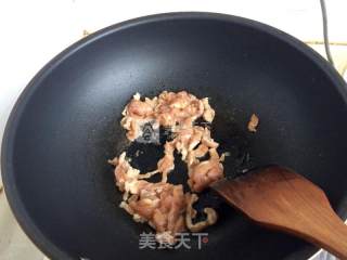 青椒榨菜炒肉丝的做法步骤：8