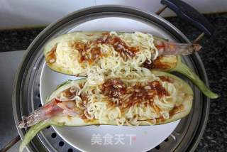 蒜蓉茄虾蒸面的做法步骤：7
