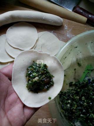 烫面荠菜煎饺的做法步骤：10
