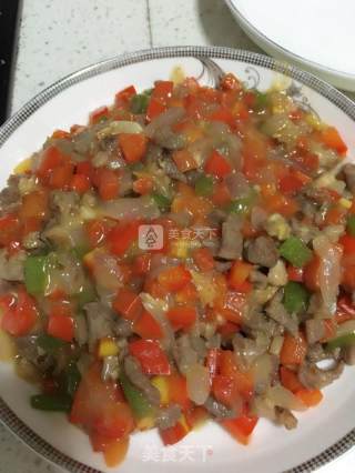 红萝卜炒鸡丁的做法步骤：8
