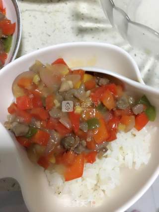 红萝卜炒鸡丁的做法步骤：9