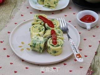 芹叶鸡蛋饼的做法步骤：7