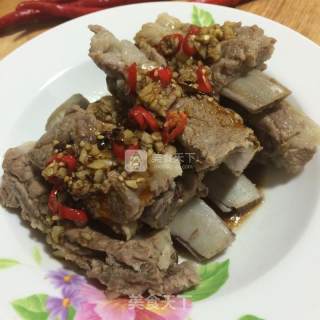 蒜泥拌排骨的做法步骤：6