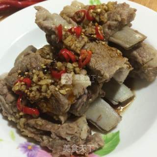 蒜泥拌排骨的做法步骤：7