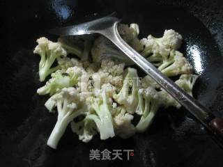 肉末丝瓜花菜羹的做法步骤：4