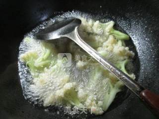 肉末丝瓜花菜羹的做法步骤：5